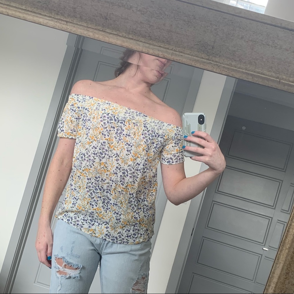 Off the shoulder floral top